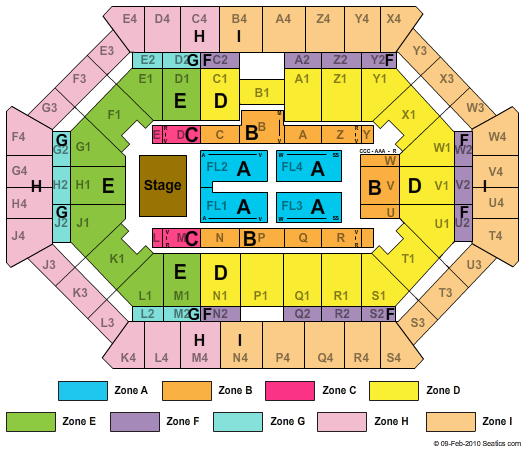 Donald L. Tucker Civic Center Carrie Underwood Zone Seating Chart